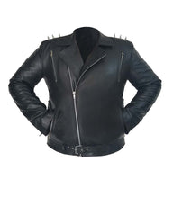 Load image into Gallery viewer, Men's Stylish Superb Real Genuine Leather Bomber Biker Jacket #509-LE