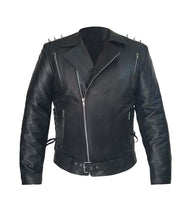 Load image into Gallery viewer, Men's Stylish Superb Real Genuine Leather Bomber Biker Jacket #509-LE