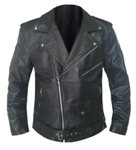 Load image into Gallery viewer, Men's Stylish Superb Real Faux Leather Bomber Biker Jacket #511-FL