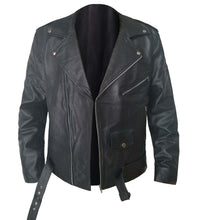 Load image into Gallery viewer, Men's Stylish Superb Real Faux Leather Bomber Biker Jacket #511-FL