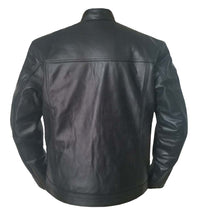 Load image into Gallery viewer, Superb Genuine Leather Men's Stylish Rock Star Motorcycle Biker Bomber Leather Jacket #512-LE