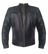 Load image into Gallery viewer, Men's Stylish Superb Real Faux Leather Bomber Biker Jacket #513-FL