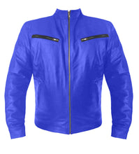 Load image into Gallery viewer, Men's Stylish Superb Real Genuine Leather Bomber Biker Jacket #513-LE