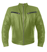 Load image into Gallery viewer, Men's Stylish Superb Real Genuine Leather Bomber Biker Jacket #513-LE