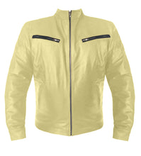 Load image into Gallery viewer, Men's Stylish Superb Real Genuine Leather Bomber Biker Jacket #513-LE