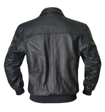 Load image into Gallery viewer, Men's Stylish Superb Real Genuine Leather Bomber Biker Jacket #522-LE