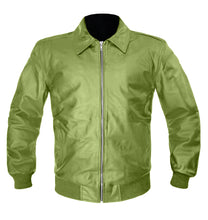 Load image into Gallery viewer, Men's Stylish Superb Real Genuine Leather Bomber Biker Jacket #522-LE