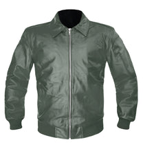 Load image into Gallery viewer, Men's Stylish Superb Real Genuine Leather Bomber Biker Jacket #522-LE
