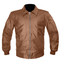 Load image into Gallery viewer, Men's Stylish Superb Real Genuine Leather Bomber Biker Jacket #522-LE