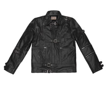 Load image into Gallery viewer, Men's Stylish Superb Real Genuine Leather Bomber Biker Jacket #539-LE
