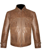 Load image into Gallery viewer, Men's Stylish Superb Real Genuine Leather Bomber Biker Jacket #553-LE