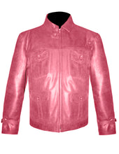 Load image into Gallery viewer, Men's Stylish Superb Real Genuine Leather Bomber Biker Jacket #553-LE