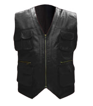 Load image into Gallery viewer, Men's Stylish Superb Real Faux Leather Bomber Biker Jacket Vest #577-FL