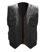 Load image into Gallery viewer, Men's Stylish Superb Real Faux Leather Bomber Biker Jacket Vest #577-FL