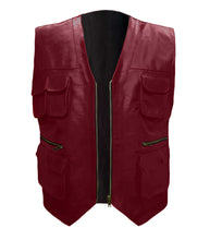 Load image into Gallery viewer, Men's Stylish Superb Real Genuine Leather Bomber Biker Jacket Vest #577-LE