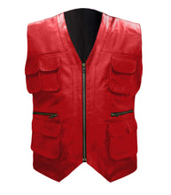 Load image into Gallery viewer, Men's Stylish Superb Real Genuine Leather Bomber Biker Jacket Vest #577-LE