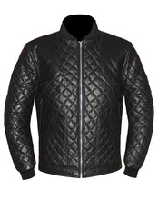 Load image into Gallery viewer, Men's Stylish Superb Real Faux Leather Bomber Biker Jacket #583-FL