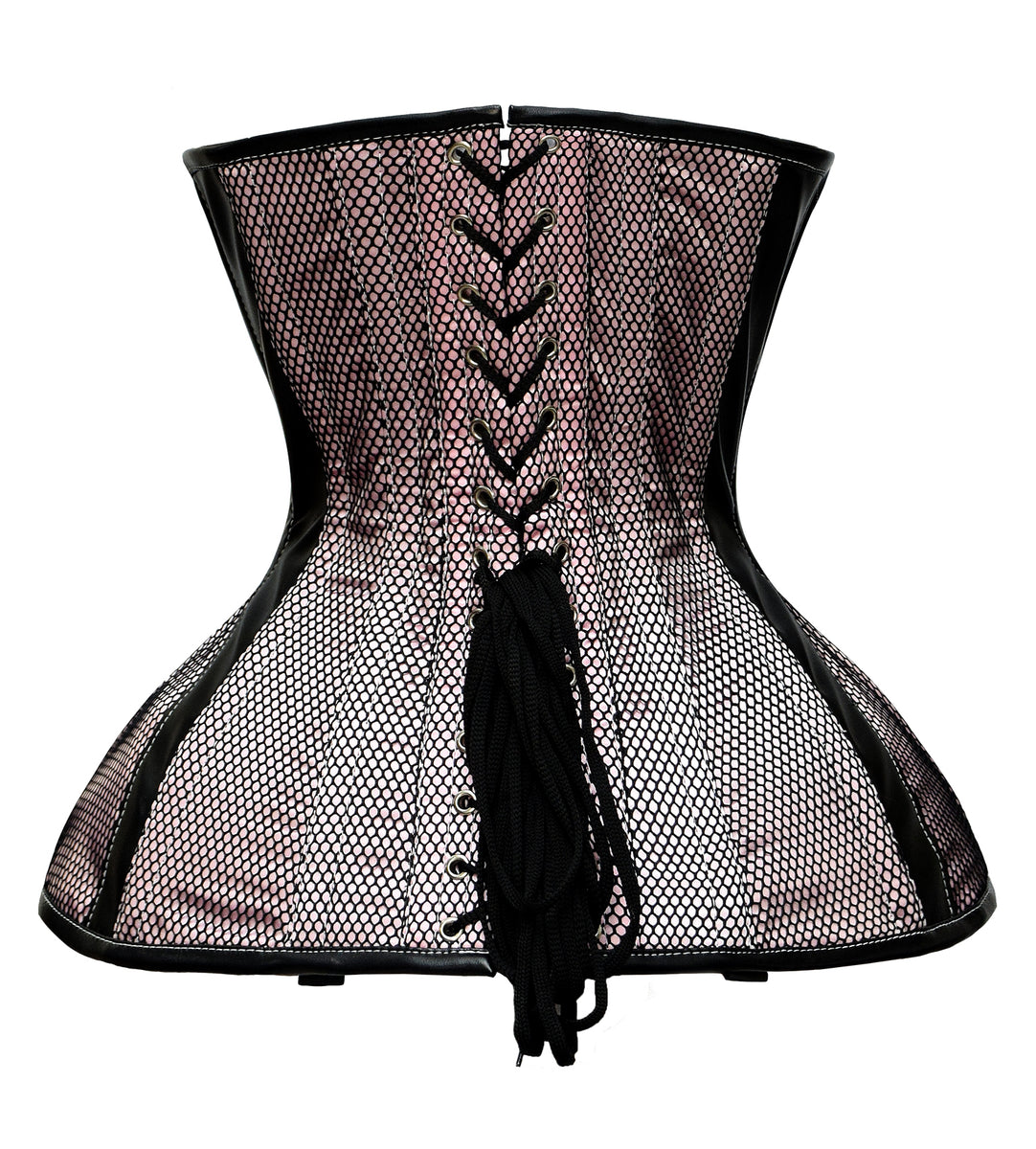 Luvsecretlingerie Heavy Duty 24 Double Steel Boned Waist Training Tight Lacing Satin Overbust