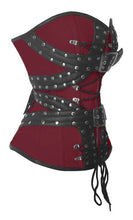 Load image into Gallery viewer, Heavy Duty 24 Double Steel Boned Waist Training Real Leather Overbust Tight Shaper Corset #8965-B-LE