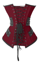 Load image into Gallery viewer, Heavy Duty 24 Double Steel Boned Waist Training Real Leather Overbust Tight Shaper Corset #8965-B-LE