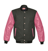 Load image into Gallery viewer, Superb Genuine Pink Leather Sleeve Letterman College Varsity Men Wool Jackets #PKSL-BSTR-PKB
