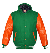 Load image into Gallery viewer, Superb Genuine Orange Leather Sleeve Letterman College Varsity Men Wool Jackets #ORSL-WSTR-OB-H