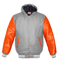 Load image into Gallery viewer, Superb Genuine Orange Leather Sleeve Letterman College Varsity Men Wool Jackets #ORSL-WSTR-OB-H
