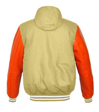 Load image into Gallery viewer, Superb Genuine Orange Leather Sleeve Letterman College Varsity Women Wool Jackets #ORSL-WSTR-OB-H