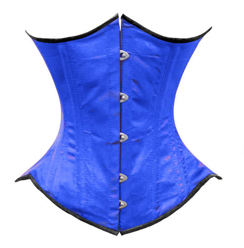 Heavy Duty 26 Double Steel Boned Waist Training Tight Lacing Satin Underbust Shaper Corset 450-BT-SA