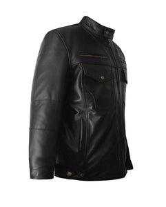 Men's Stylish Superb Real Genuine Leather Bomber Biker Jacket #501-LE