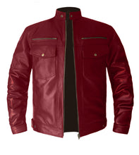 Load image into Gallery viewer, Men&#39;s Stylish Superb Real Genuine Leather Bomber Biker Jacket #501-LE