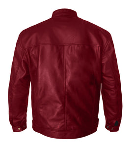 Men's Stylish Superb Real Genuine Leather Bomber Biker Jacket #501-LE