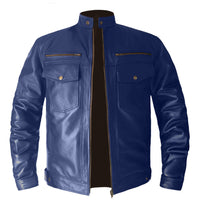 Load image into Gallery viewer, Men&#39;s Stylish Superb Real Genuine Leather Bomber Biker Jacket #501-LE