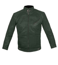 Load image into Gallery viewer, Men&#39;s Stylish Superb Real Genuine Leather Bomber Biker Jacket #502-LE