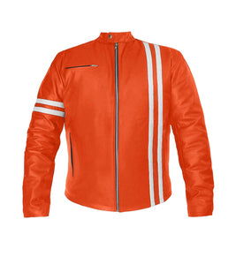 Men's Stylish Superb Real Genuine Leather Bomber Biker Jacket #507-LE