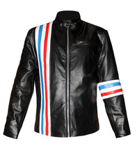Load image into Gallery viewer, Men&#39;s Stylish Superb Real Genuine Leather Bomber Biker Jacket #508-LE