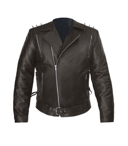 Men's Stylish Superb Real Genuine Leather Bomber Biker Jacket #509-LE