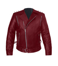 Load image into Gallery viewer, Men&#39;s Stylish Superb Real Genuine Leather Bomber Biker Jacket #509-LE