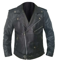Load image into Gallery viewer, Men&#39;s Stylish Superb Real Faux Leather Bomber Biker Jacket #511-FL