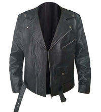 Load image into Gallery viewer, Men&#39;s Stylish Superb Real Genuine Leather Bomber Biker Jacket #511-LE