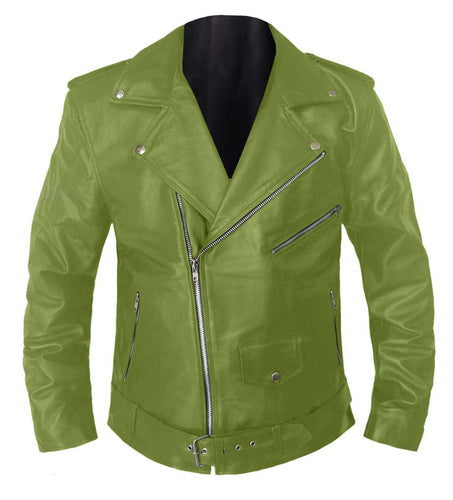 Men's Stylish Superb Real Genuine Leather Bomber Biker Jacket #511-LE