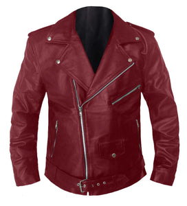 Men's Stylish Superb Real Genuine Leather Bomber Biker Jacket #511-LE