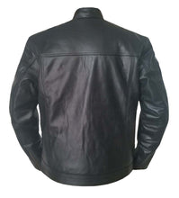 Load image into Gallery viewer, Superb Genuine Leather Men&#39;s Stylish Rock Star Motorcycle Biker Bomber Leather Jacket #512-LE