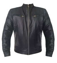 Load image into Gallery viewer, Men&#39;s Stylish Superb Real Faux Leather Bomber Biker Jacket #513-FL