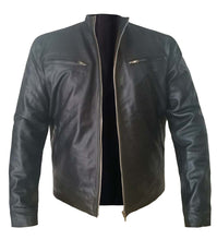 Load image into Gallery viewer, Men&#39;s Stylish Superb Real Faux Leather Bomber Biker Jacket #513-FL