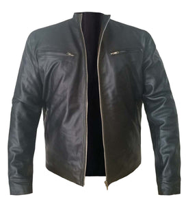 Men's Stylish Superb Real Faux Leather Bomber Biker Jacket #513-FL