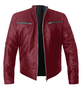 Men's Stylish Superb Real Genuine Leather Bomber Biker Jacket #513-LE
