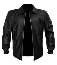 Load image into Gallery viewer, Men&#39;s Stylish Superb Real Genuine Leather Bomber Biker Jacket #522-LE