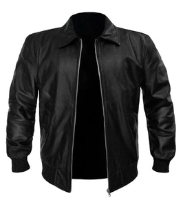 Men's Stylish Superb Real Genuine Leather Bomber Biker Jacket #522-LE