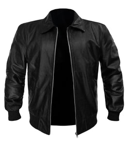 Men's Stylish Superb Real Faux Leather Bomber Biker Jacket #522-FL